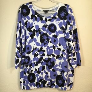 August Silk 3/4 Sleeves Cardigan Sweater Size 1X